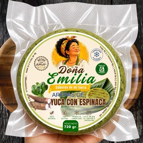 Arepa de Yuca con Espinaca